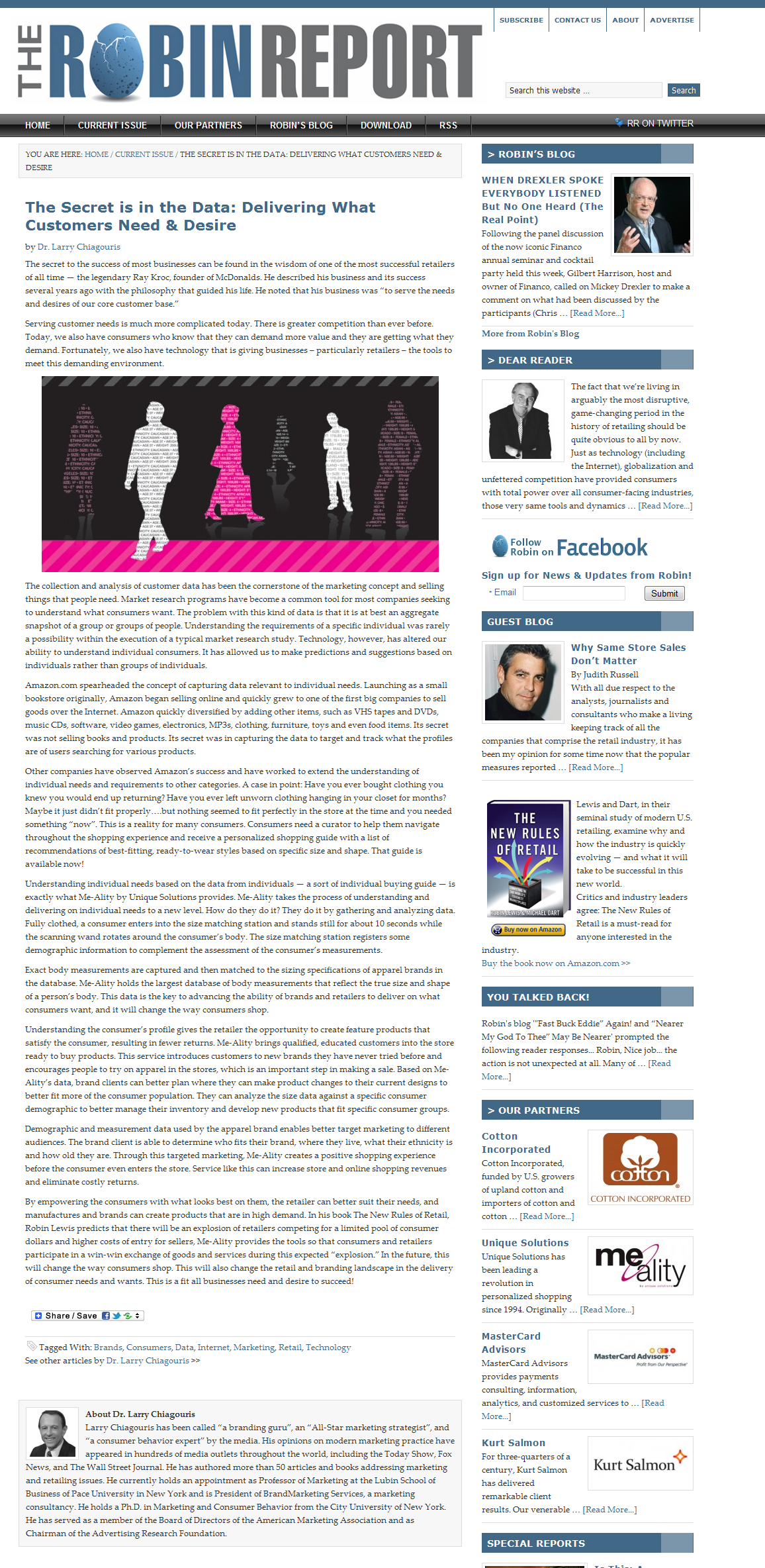 The Robin Report- The Secret is in the Data: Delivering What Customers Need & Desire The Robin Report- The Secret is in the Data: Delivering What Customers Need & Desire